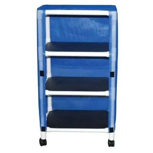 Echo 3-Shelf Cart With Cover, 20 X 25", Royal Blue Mesh Echo 3-Shelf Cart With Cover, 20 X 25", Royal Blue Mesh