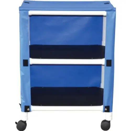 Echo 2-Shelf Cart With Cover, 20 X 25", Royal Blue Vinyl Echo 2-Shelf Cart With Cover, 20 X 25", Royal Blue Vinyl