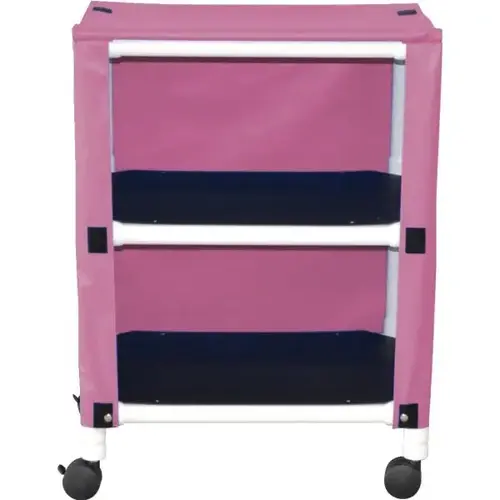 Echo 2-Shelf Cart With Cover, 20 X 25", Mauve Vinyl Echo 2-Shelf Cart With Cover, 20 X 25", Mauve Vinyl