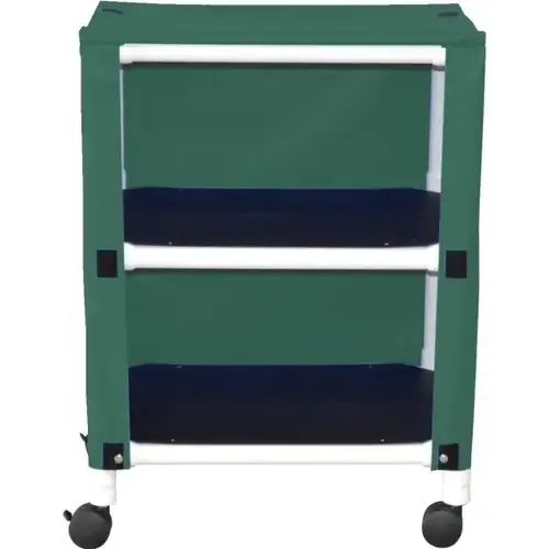 Echo 2-Shelf Cart With Cover, 20 X 25", Forest Green Vinyl Echo 2-Shelf Cart With Cover, 20 X 25", Forest Green Vinyl