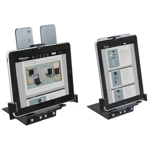 Heavy Gauge Adjustable Hinged Tablet Holder For Max Tablet Size 12.25" X 12.25" Heavy Gauge Adjustable Hinged Tablet Holder For Max Tablet Size 12.25" X 12.25"