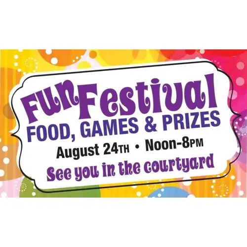 Semi-Custom Banner, Family Fest Design, 8 ft X 3 ft Semi-Custom Banner, Family Fest Design, 8 ft X 3 ft