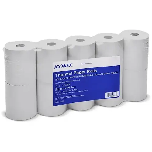 Thermal Paper Roll 3.125" X 230 Feet White - pack of 10 Thermal Paper Roll 3.125" X 230 Feet White - pack of 10