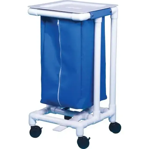 Standard Single Hamper With Foot Pedal Cap Blue Mesh Standard Single Hamper With Foot Pedal Cap Blue Mesh