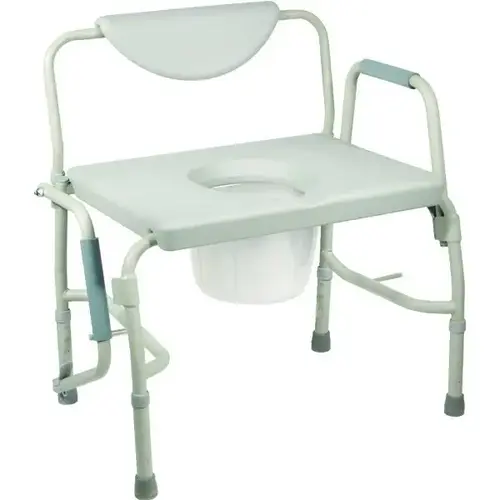 Extra-Wide Bariatric Drop-Arm Toilet Chair Extra-Wide Bariatric Drop-Arm Toilet Chair