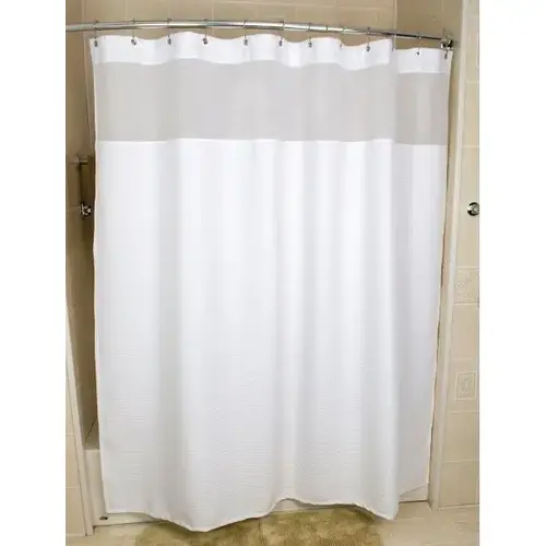 Urban Waffle Shower Curtain 72x72 White With 10" Window And Shiny Grommets - pack of 6 Urban Waffle Shower Curtain 72x72 White With 10" Window And Shiny Grommets - pack of 6