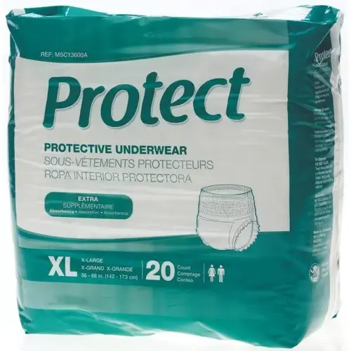 Underwear, Extra Protective, Xlarge 56" To 68" - pack of 20 Underwear, Extra Protective, Xlarge 56" To 68" - pack of 20