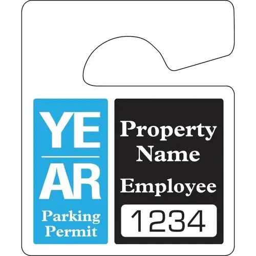 Custom Plastic Parking Permit Tags, Solid Orange, Small - pack of 100 Custom Plastic Parking Permit Tags, Solid Orange, Small - pack of 100