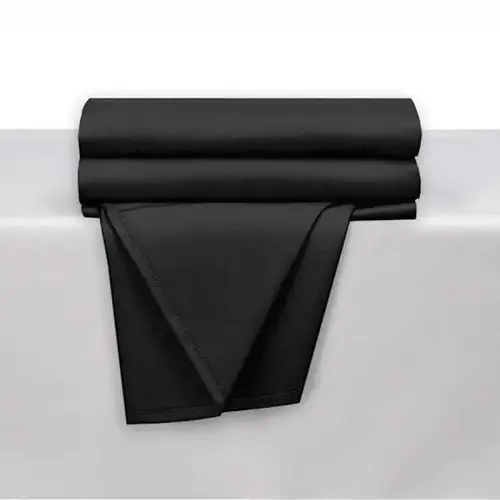 Spun Soft Tablecloth, 100% Polyester, 59in Square, Black - pack of 12 Spun Soft Tablecloth, 100% Polyester, 59in Square, Black - pack of 12