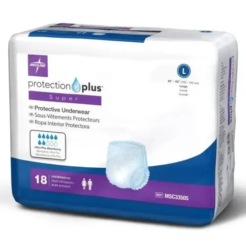 Underwear, Protective, Pullup, Large 40" To 56" - pack of 72 Underwear, Protective, Pullup, Large 40" To 56" - pack of 72