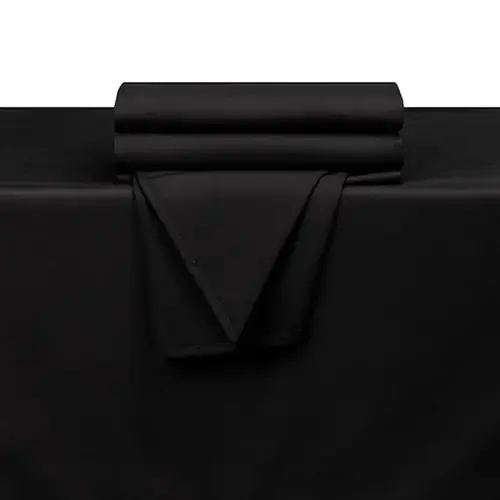 Spun Soft Tablecloth, 100% Polyester, 132in Round, Black - pack of 12 Spun Soft Tablecloth, 100% Polyester, 132in Round, Black - pack of 12