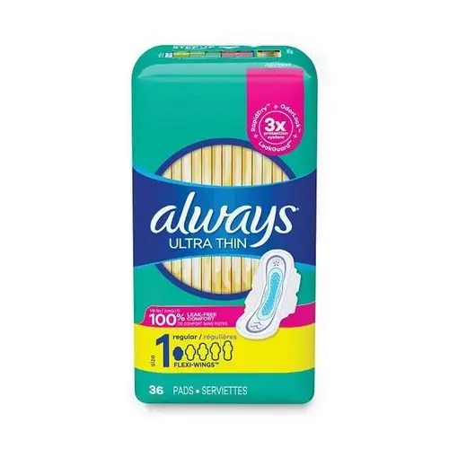 Ultra Thin Pads, Regular - pack of 216 Ultra Thin Pads, Regular - pack of 216