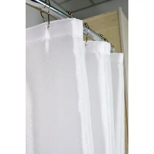 Dobbie Shower Curtain 72x72 White - pack of 12 Dobbie Shower Curtain 72x72 White - pack of 12