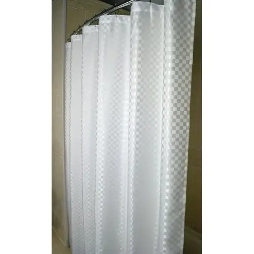 Satin Box Shower Curtain 72x72 White Tone On Tone 100% Polyester - pack of 12 Satin Box Shower Curtain 72x72 White Tone On Tone 100% Polyester - pack of 12