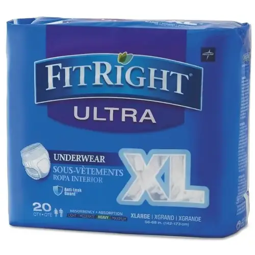 Fitright Ultra Protective Underwear, X-Large - pack of 80 Fitright Ultra Protective Underwear, X-Large - pack of 80