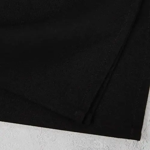 Spun Soft Tablecloth, 100% Polyester, 81in Square, Black - pack of 12 Spun Soft Tablecloth, 100% Polyester, 81in Square, Black - pack of 12