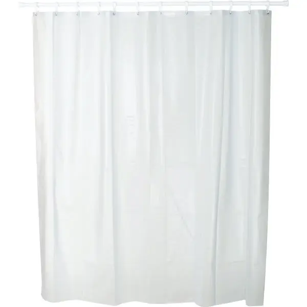 GENERIC PRIVATE BRAND Hooked Style 8 Gauge Vinyl 72 Frost Shower Curtain - pack of 12 700003 GENERIC PRIVATE BRAND Hooked Style 8 Gauge Vinyl 72 Frost Shower Curtain - pack of 12 700003