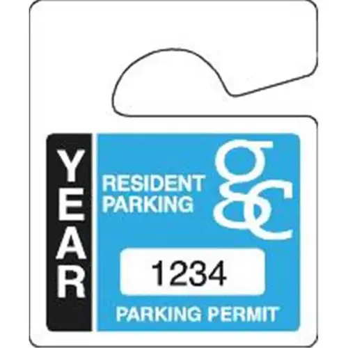 Custom Parking Permit Hang Tag, Small 2-1/2"x3" - pack of 100 Custom Parking Permit Hang Tag, Small 2-1/2"x3" - pack of 100