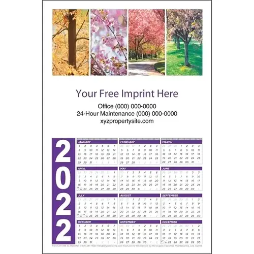 Calendar Magnet, "Seasons" Design - pack of 100 Calendar Magnet, "Seasons" Design - pack of 100