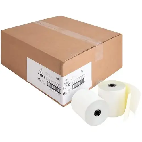 2-Part Cash Register Roll 3" X 90ft White / Yellow - pack of 50 2-Part Cash Register Roll 3" X 90ft White / Yellow - pack of 50