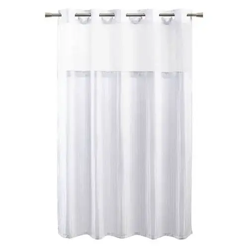 72" X 74" Ames Herringbone Hook-Free Shower Curtain - pack of 12 72" X 74" Ames Herringbone Hook-Free Shower Curtain - pack of 12