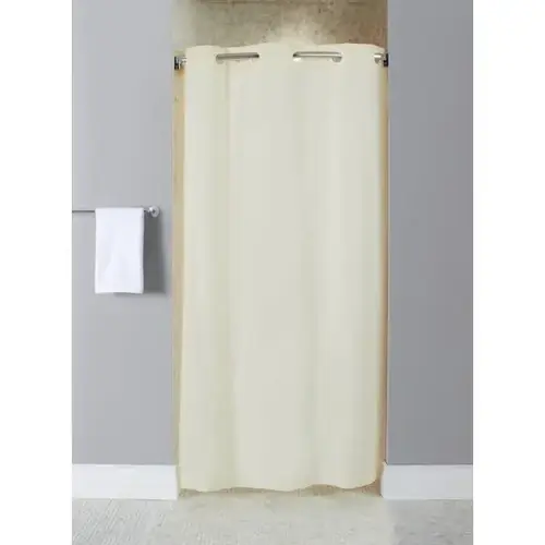 Hookless Stall Size Vinyl Shower Curtain, Beige - pack of 12 Hookless Stall Size Vinyl Shower Curtain, Beige - pack of 12