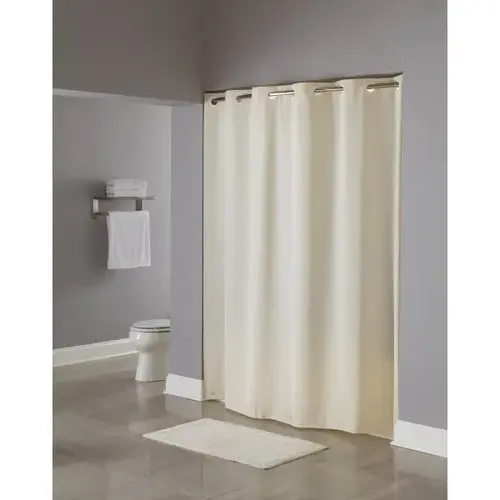 Hookless 8 Gauge Vinyl Shower Curtain 71 X 74" Beige - pack of 12 Hookless 8 Gauge Vinyl Shower Curtain 71 X 74" Beige - pack of 12