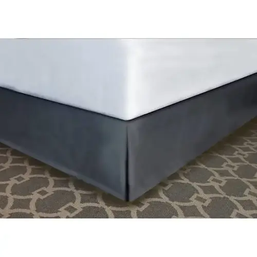 Designer Decor Bed Skirt Gray Polyester Qn 60x80x14" - pack of 12 Designer Decor Bed Skirt Gray Polyester Qn 60x80x14" - pack of 12