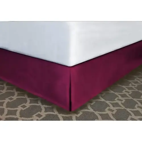 Pleated Bed Skirt Bordeaux Polyester K 76x80x12" - pack of 12 Pleated Bed Skirt Bordeaux Polyester K 76x80x12" - pack of 12
