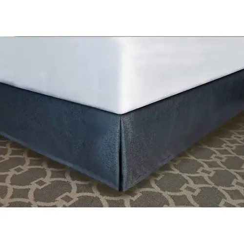 Pleated Bed Skirt Graphite Polyester K 76x80x14" - pack of 12 Pleated Bed Skirt Graphite Polyester K 76x80x14" - pack of 12