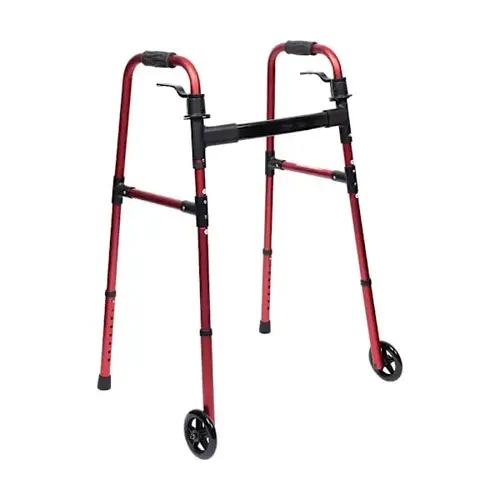 Lightweight Adult Paddle Walker With 5" Wheels - Red Lightweight Adult Paddle Walker With 5" Wheels - Red