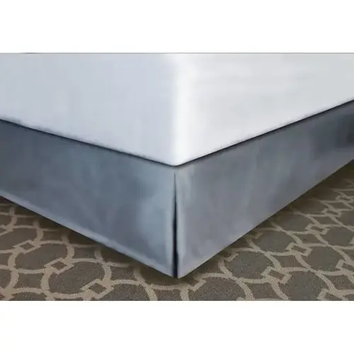 Designer Decor Bed Skirt Pewter Polyester K 76x80x12" - pack of 12 Designer Decor Bed Skirt Pewter Polyester K 76x80x12" - pack of 12