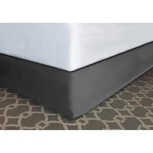 Designer Decor Bed Skirt Gray Polyester King 76x80x14" - pack of 12 Designer Decor Bed Skirt Gray Polyester King 76x80x14" - pack of 12