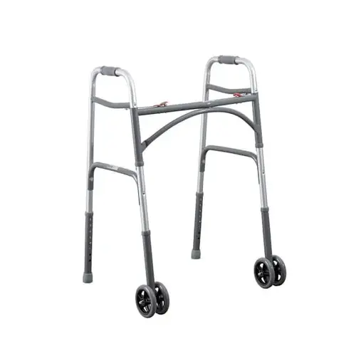 Bariatric 2 Button Folding Walker With 5" Wheels Bariatric 2 Button Folding Walker With 5" Wheels