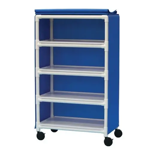 Linen Cart Medium 4-Shelf Royal Blue Linen Cart Medium 4-Shelf Royal Blue