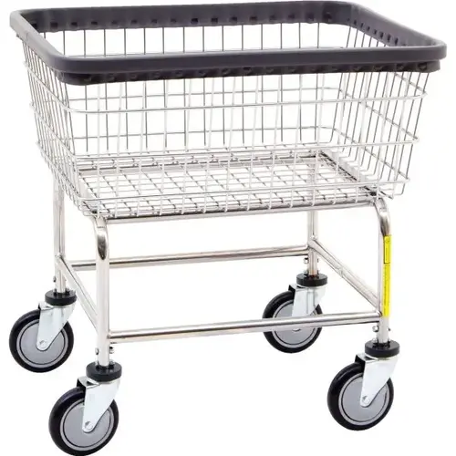Wire Laundry Utility Cart, 2.5 Bushel, Chrome - - pack of 2 Wire Laundry Utility Cart, 2.5 Bushel, Chrome - - pack of 2