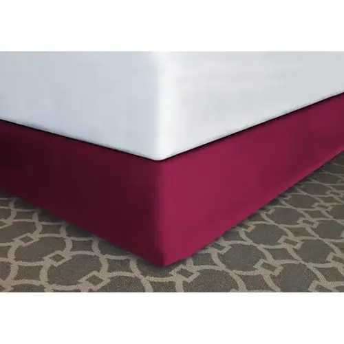 Modern-Fit Bed Skirt Bordeaux Polyester K 76x80x12" - pack of 12 Modern-Fit Bed Skirt Bordeaux Polyester K 76x80x12" - pack of 12