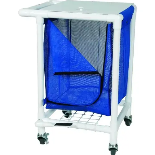 Jumbo Single Hamper With Foot Pedal Blue Mesh Jumbo Single Hamper With Foot Pedal Blue Mesh