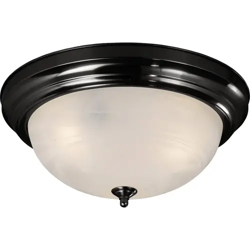 15 In. 3-Light Black Alabaster Glass Flush Mount Ceiling Light Fixture 15 In. 3-Light Black Alabaster Glass Flush Mount Ceiling Light Fixture