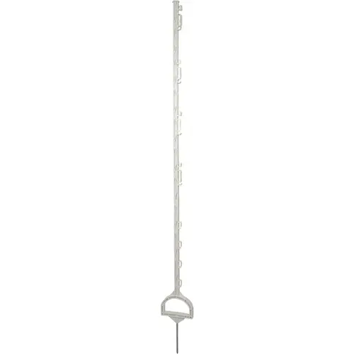 61-3/4 In. Step-in Poly Post with Built-in Stirrup White 61-3/4 In. Step-in Poly Post with Built-in Stirrup White