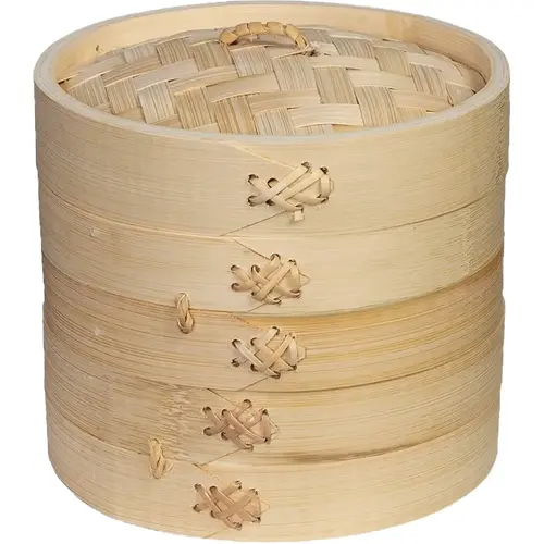 2-Tier 6 In. Bamboo Steamer Baskets 2-Tier 6 In. Bamboo Steamer Baskets