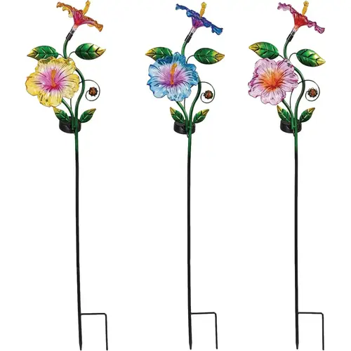 Garden Hibiscus Solar Pollinator Garden Stake Garden Hibiscus Solar Pollinator Garden Stake