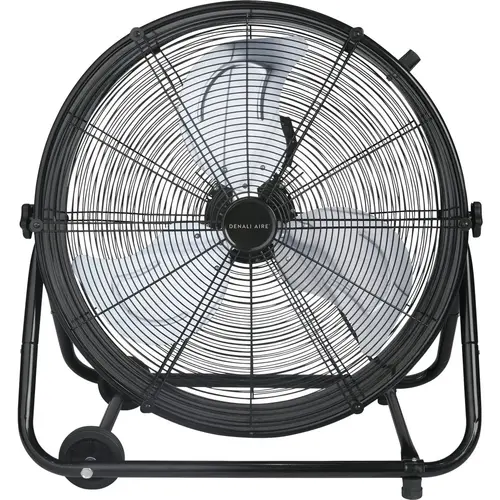 24 In. Black 2-Speed High Velocity Tilting Drum Fan 24 In. Black 2-Speed High Velocity Tilting Drum Fan