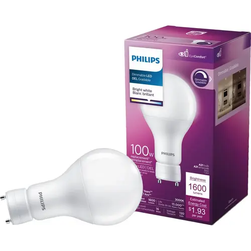 100W Equivalent A21 GU24 Dimmable LED Light Bulb 100W Equivalent A21 GU24 Dimmable LED Light Bulb