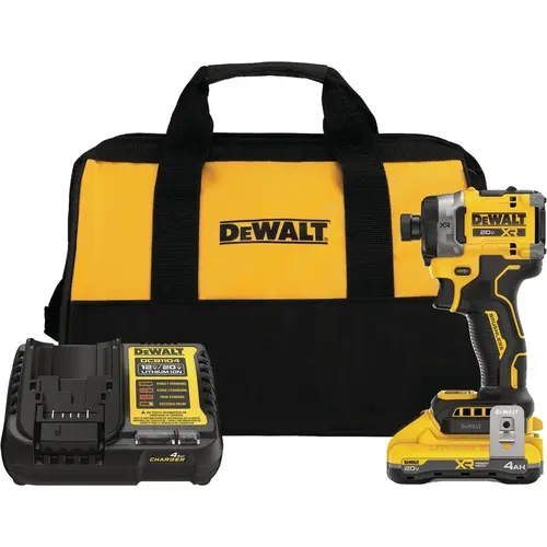 20V MAX* XR 1/4 In. 3-Speed High Torque Brushless Cordless Impact Driver Kit with XR POWERPACK Battery 20V MAX* XR 1/4 In. 3-Speed High Torque Brushless Cordless Impact Driver Kit with XR POWERPACK Battery