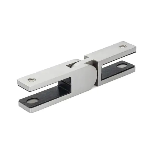 Glass to Glass Connector Square 90 degree-180 degree Adjustable 11/16-3/4" Glass - Brushed Stainless Glass to Glass Connector Square 90 degree-180 degree Adjustable 11/16-3/4" Glass - Brushed Stainless