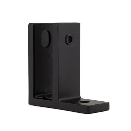 Glass to Wall Connector Square 90 degree 11/16-3/4" Glass - Matte Black Glass to Wall Connector Square 90 degree 11/16-3/4" Glass - Matte Black