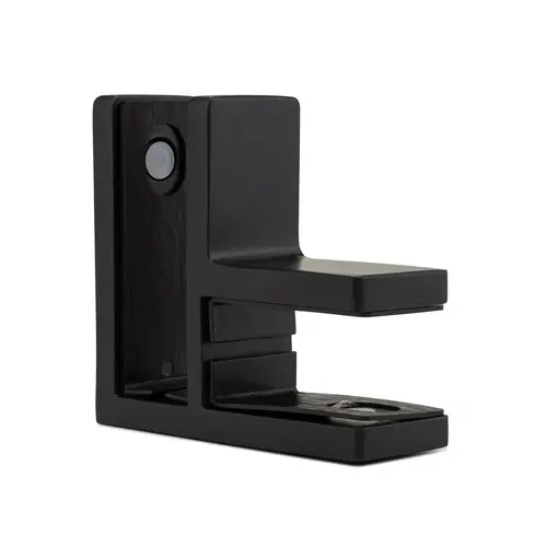 Glass to Glass Connector Square 90 degree 11/16-3/4" Glass - Matte Black Glass to Glass Connector Square 90 degree 11/16-3/4" Glass - Matte Black
