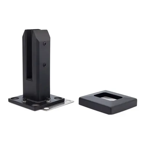 Spigot Surface Mount Fully Adjustable With Cover Plate 9/16-3/4" Glass - Matte Black Spigot Surface Mount Fully Adjustable With Cover Plate 9/16-3/4" Glass - Matte Black