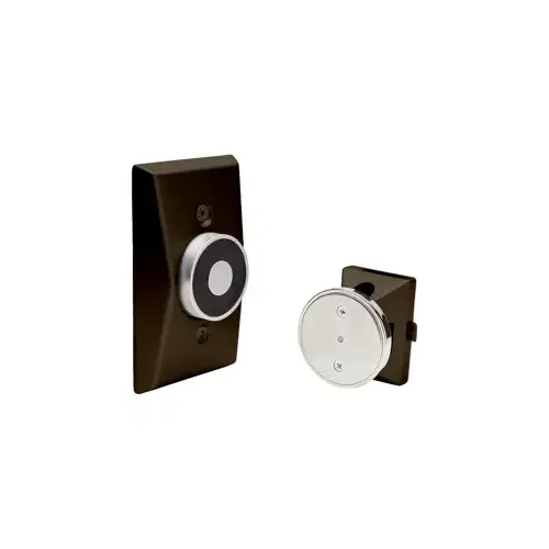 Sentronic Electro-Magnetic Single Door Holder, Standard Profile Recessed Wall Mount, 3-5/8" Projection, Tri-Voltage 12V/24V/120V, 35lbs Holding Force, Die Cast Housing, ADA, UL, Wood and Machine Screws, Grade 1, 695/DKBZ Dark Bronze Powder Coat Sentronic Electro-Magnetic Single Door Holder, Standard Profile Recessed Wall Mount, 3-5/8" Projection, Tri-Voltage 12V/24V/120V, 35lbs Holding Force, Die Cast Housing, ADA, UL, Wood and Machine Screws, Grade 1, 695/DKBZ Dark Bronze Powder Coat